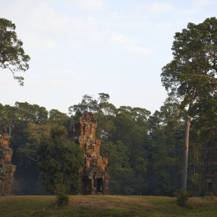 Death towers at sundown