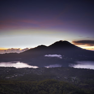 Early morning insight the caldera of Batur, Bali