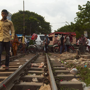 Railway crossing is pure anarchy to a stranger 